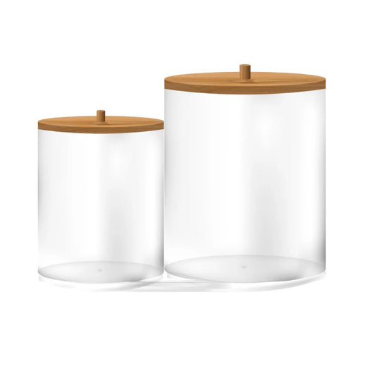 Baño - Organizador Doble Con Tapa De Bambu