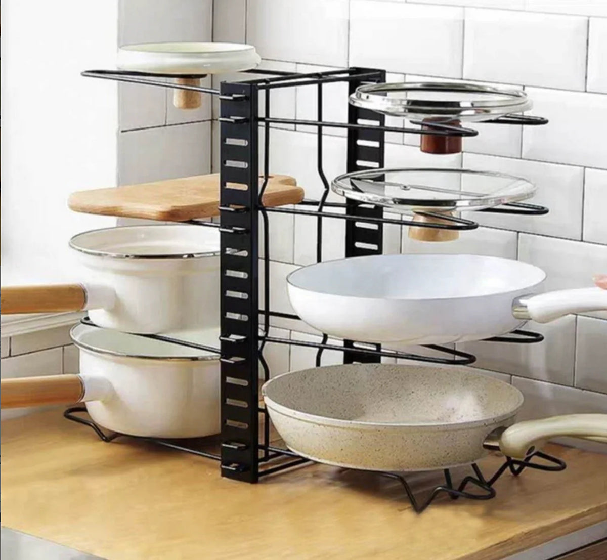 Cocina - Rack Inox Para Sartenes Doble